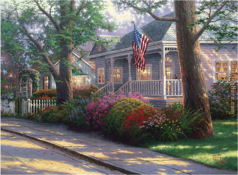 Thomas Kinkade Hometown Pride painting anysize 50 off Hometown Pride